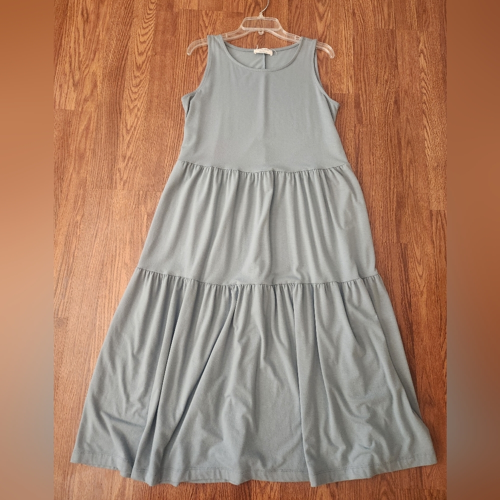Zenana Outfitters Light Green Maxi Dress